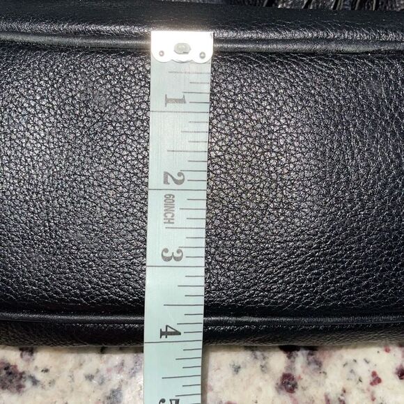 Michael Kors Womens Leather Ring Handle Hobo Handbag Black - Picture 10 of 11